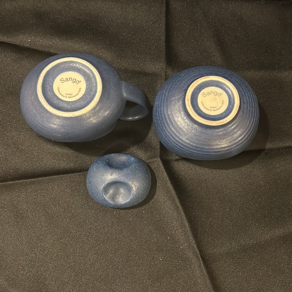Sango Concepts creamer and sugar bowl. Sensations Blue. Discontinued in 2020 - Picture 4 of 8